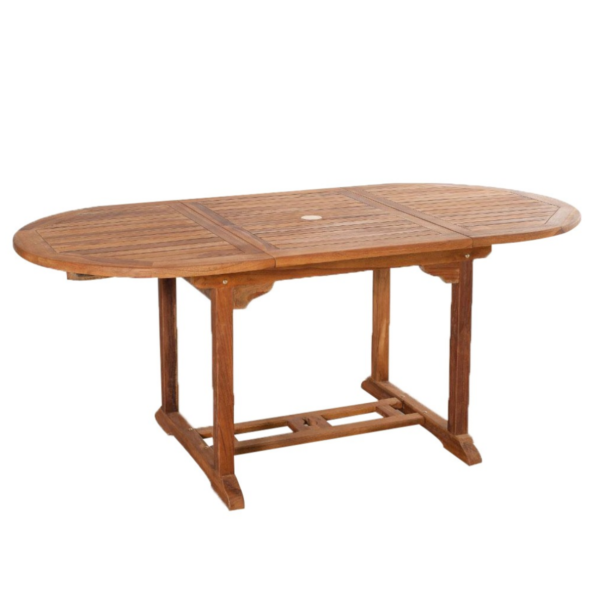 CONCEPT USINE Salon de jardin Teck huilé 6 personnes - Table ovale + 6 chaises LUBOK