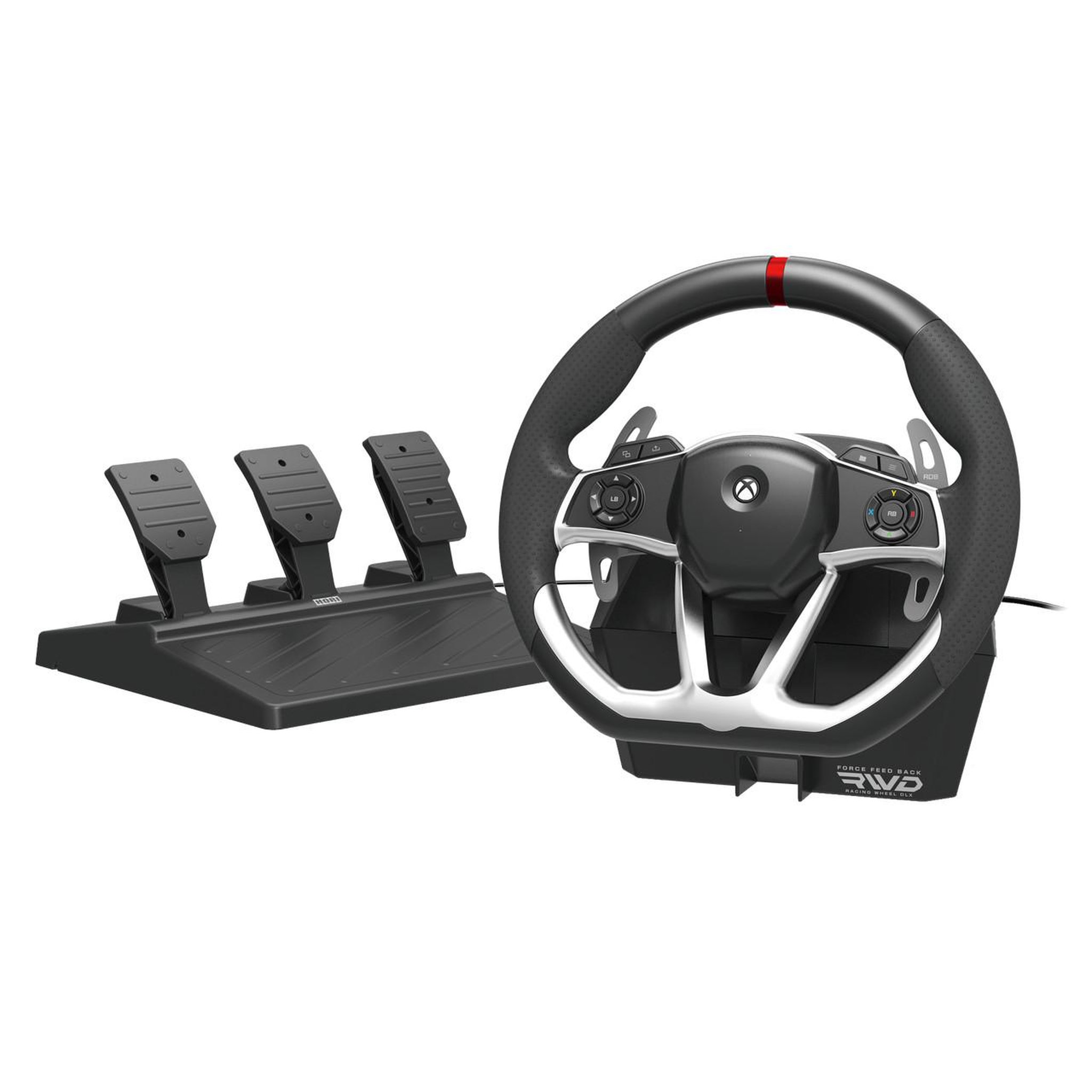 Voir la diapositive 3 : HORI Volant Gaming pour Xbox Hori Overdrive Retour de Force Noir