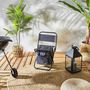 Voir la diapositive 3 : The Home Deco Factory Chaise de camping pliante 2 en 1 avec sac isotherme - Gris et noir