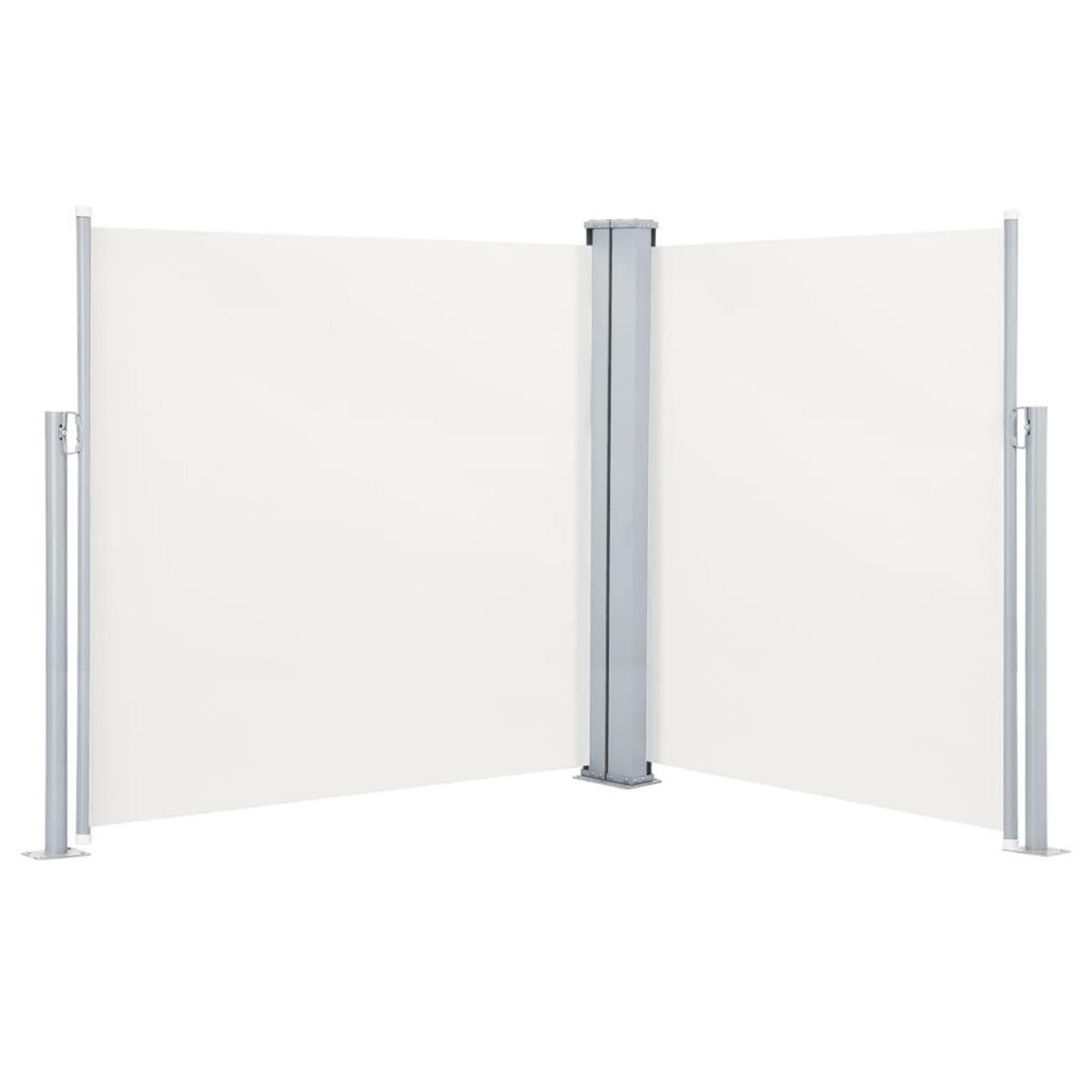 VIDAXL Auvent lateral double retractable de patio 170x600 cm Creme