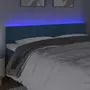 VIDAXL Tete de lit a LED Bleu fonce 200x5x78/88 cm Velours