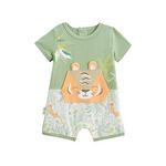 Petit Béguin Barboteuse bébé Kanha. Coloris disponibles : Vert