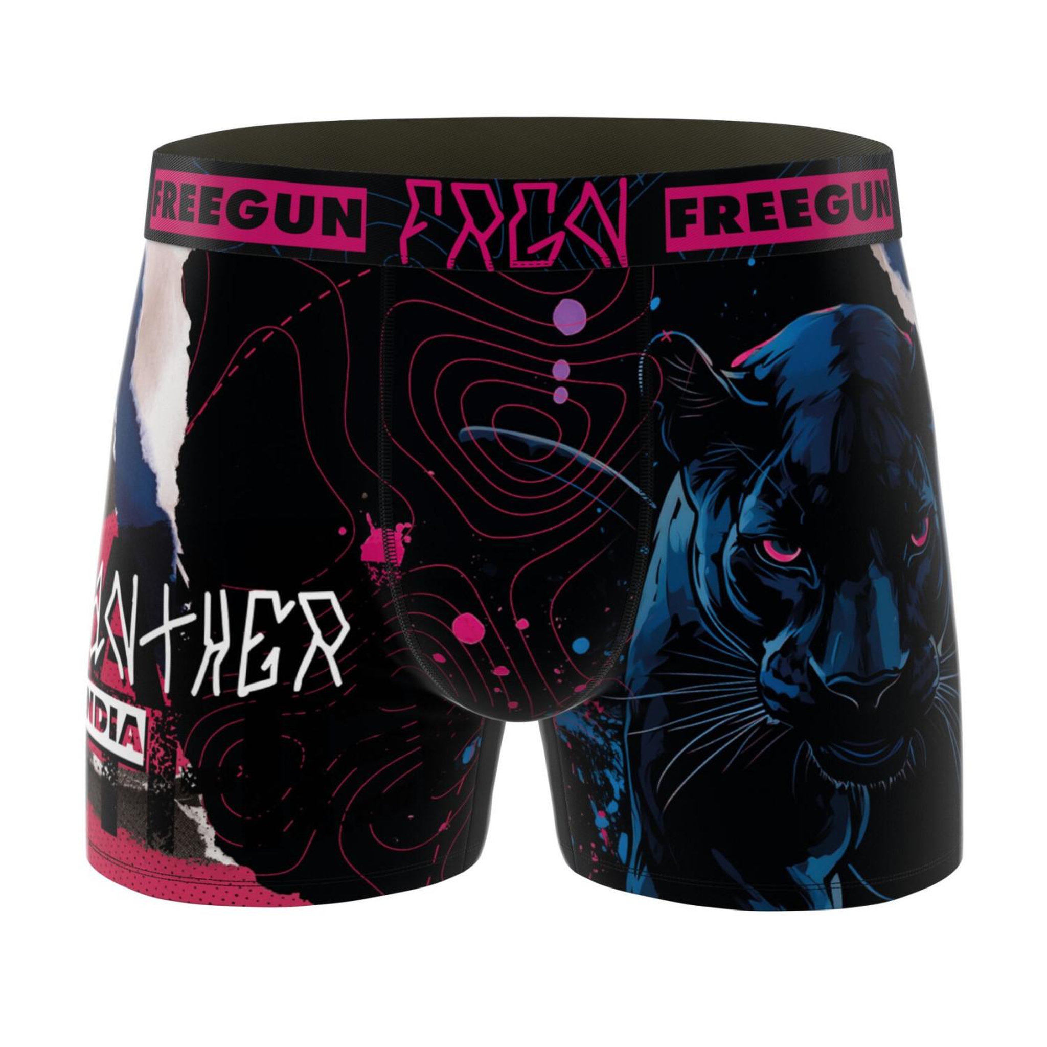 Voir la diapositive 4 : FREEGUN Lot de 3 boxers junior collection pop art animals