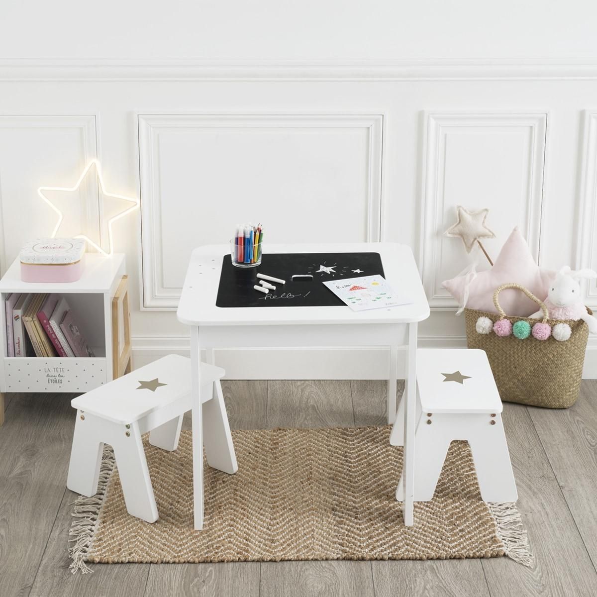 ATMOSPHERA Ensemble 1 table 2 tabourets enfant FUN