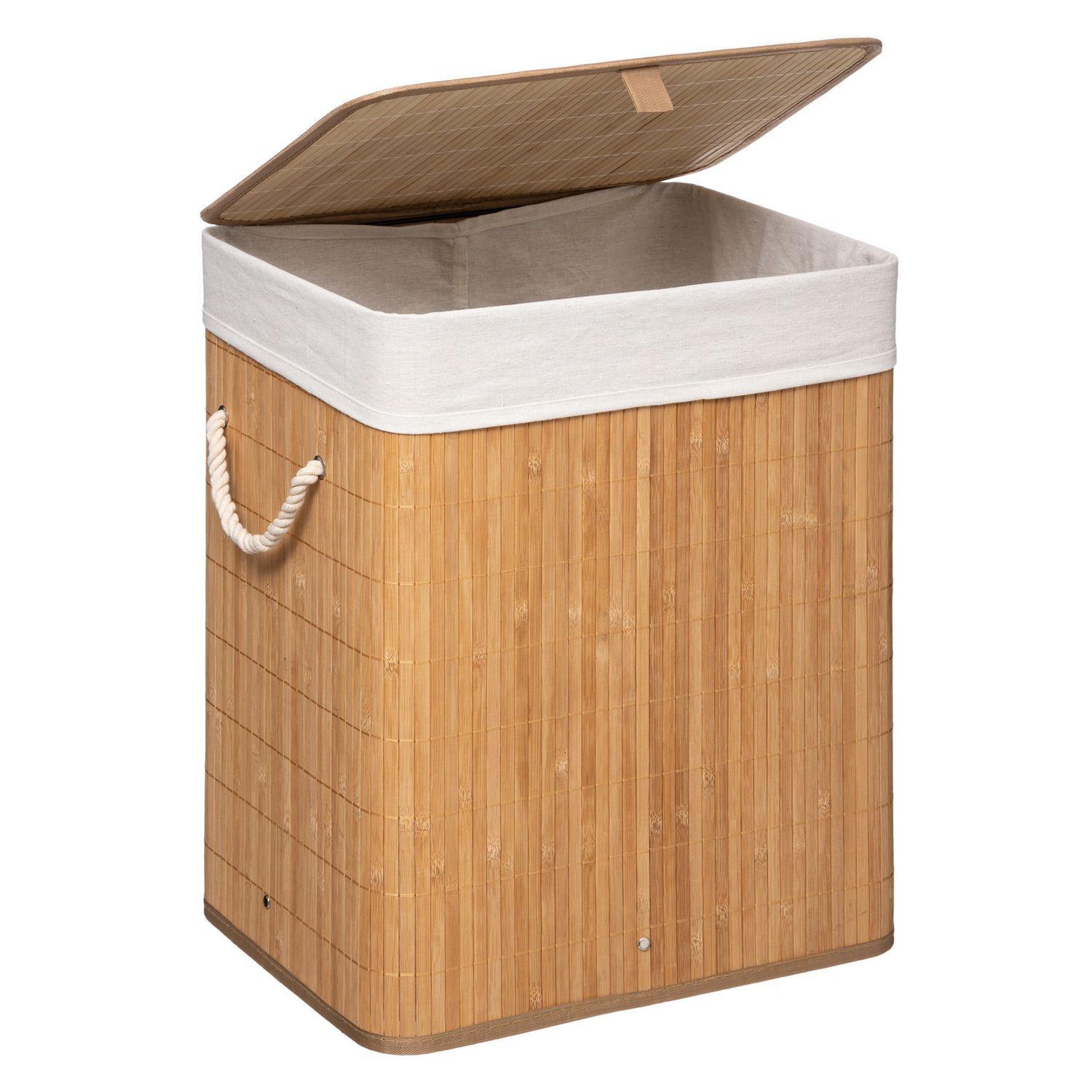 Voir la diapositive 3 : FIVE Panier à linge design bamboo