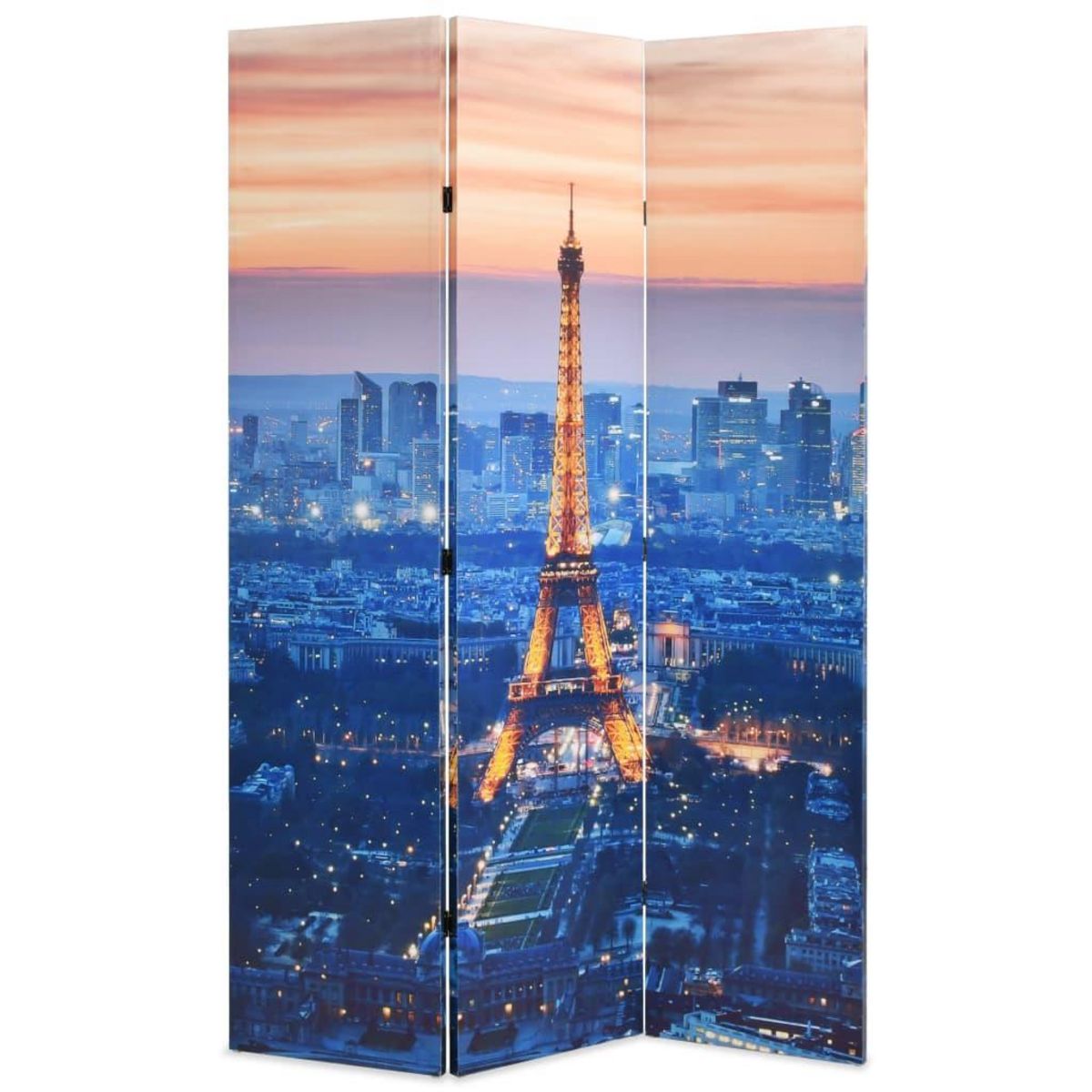VIDAXL Cloison de separation pliable 120x170 cm Paris la nuit