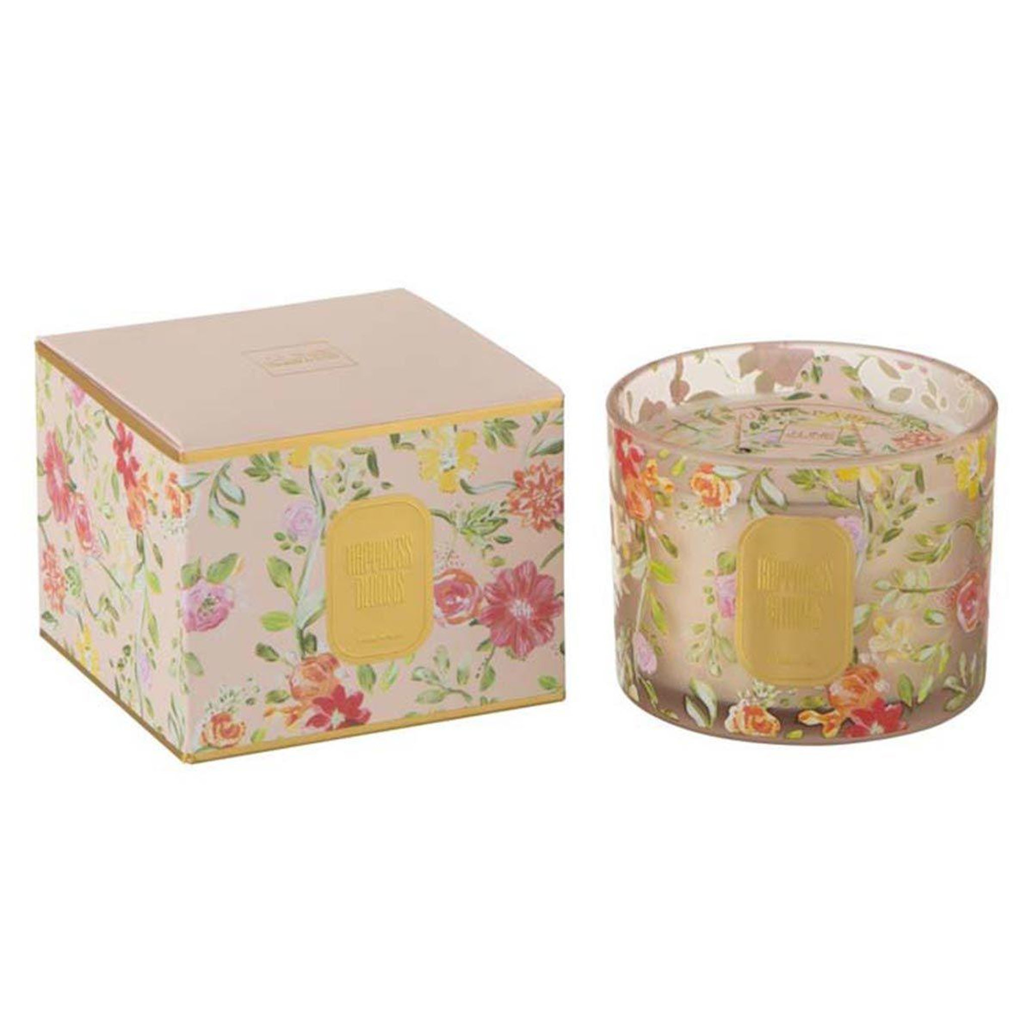 J-LINE Bougie parfumée  happiness blooms  10cm rainbow reef rose