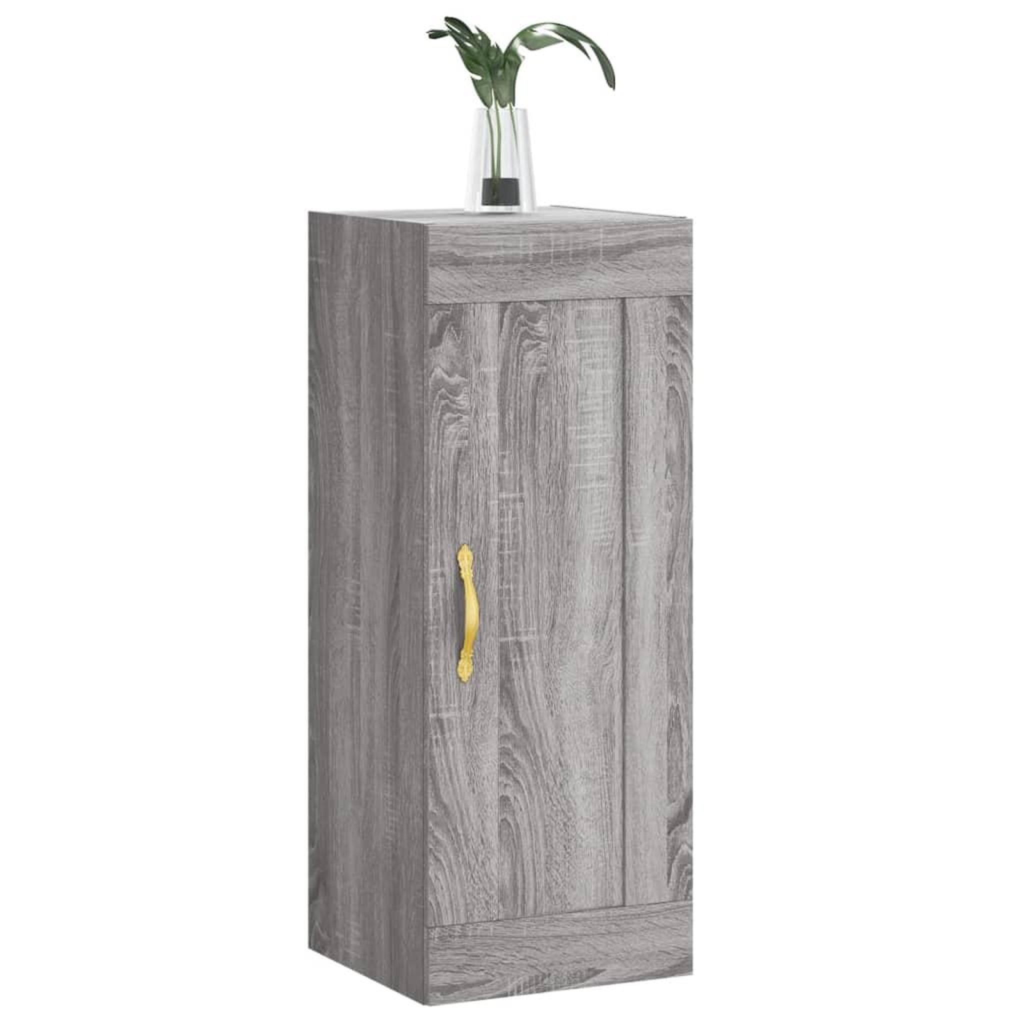 Voir la diapositive 3 : VIDAXL Armoire murale sonoma gris 34,5x34x90 cm bois d'ingenierie
