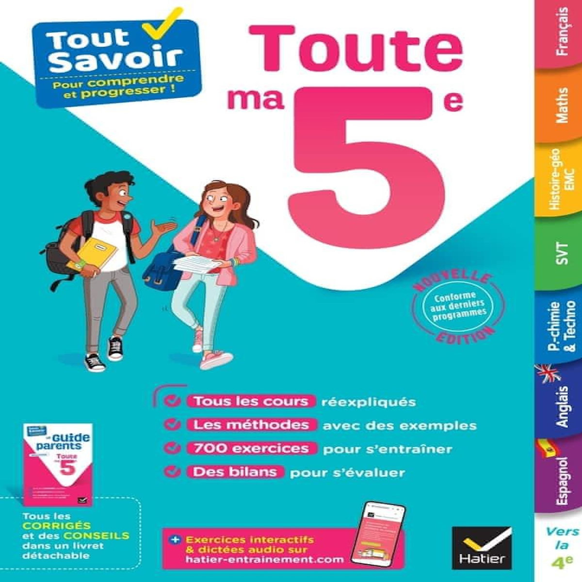 TOUTE MA 5E. AVEC LE GUIDE PARENTS DETACHABLE, Bihouée Pascal