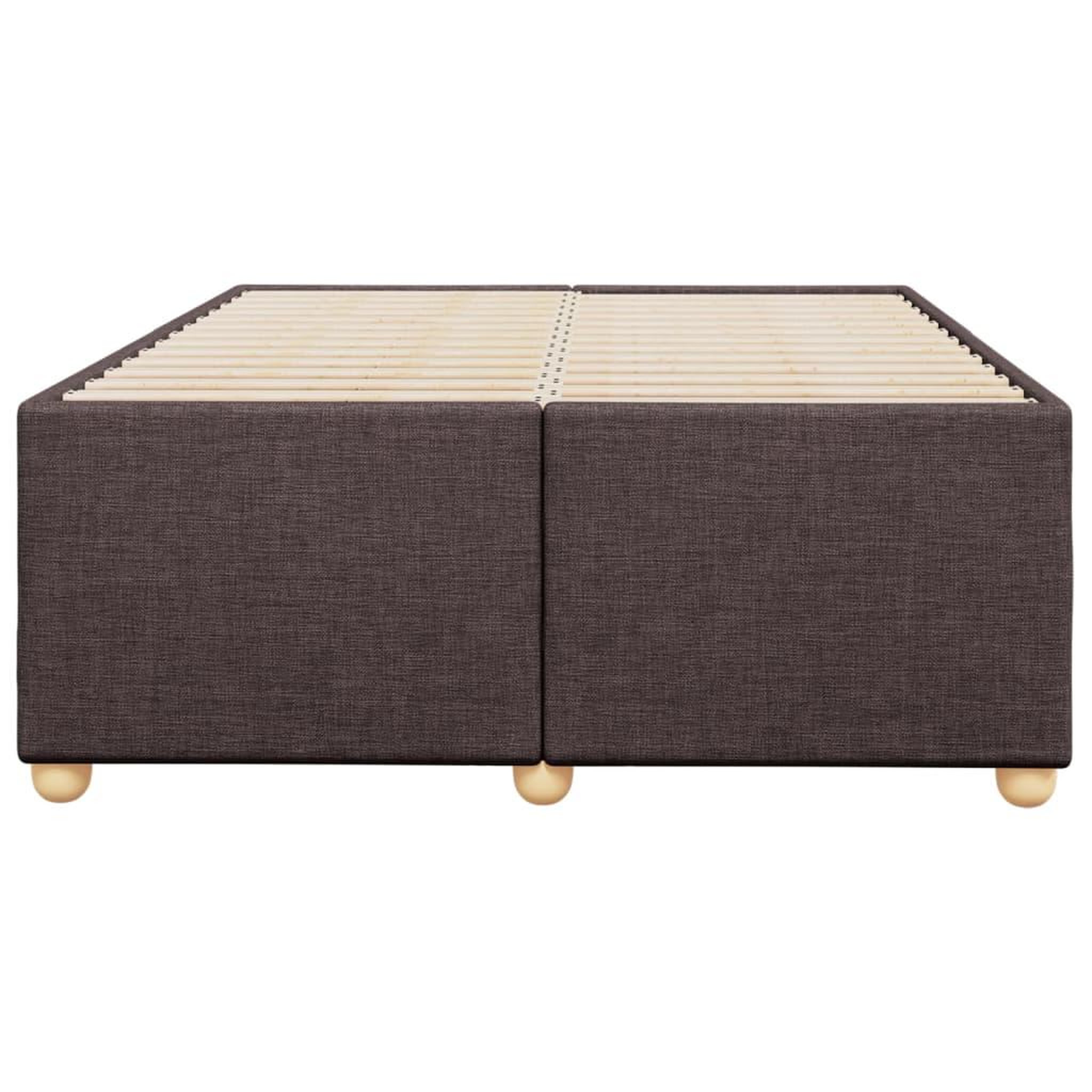 Voir la diapositive 4 : VIDAXL Cadre de lit sans matelas marron fonce 120x190 cm tissu