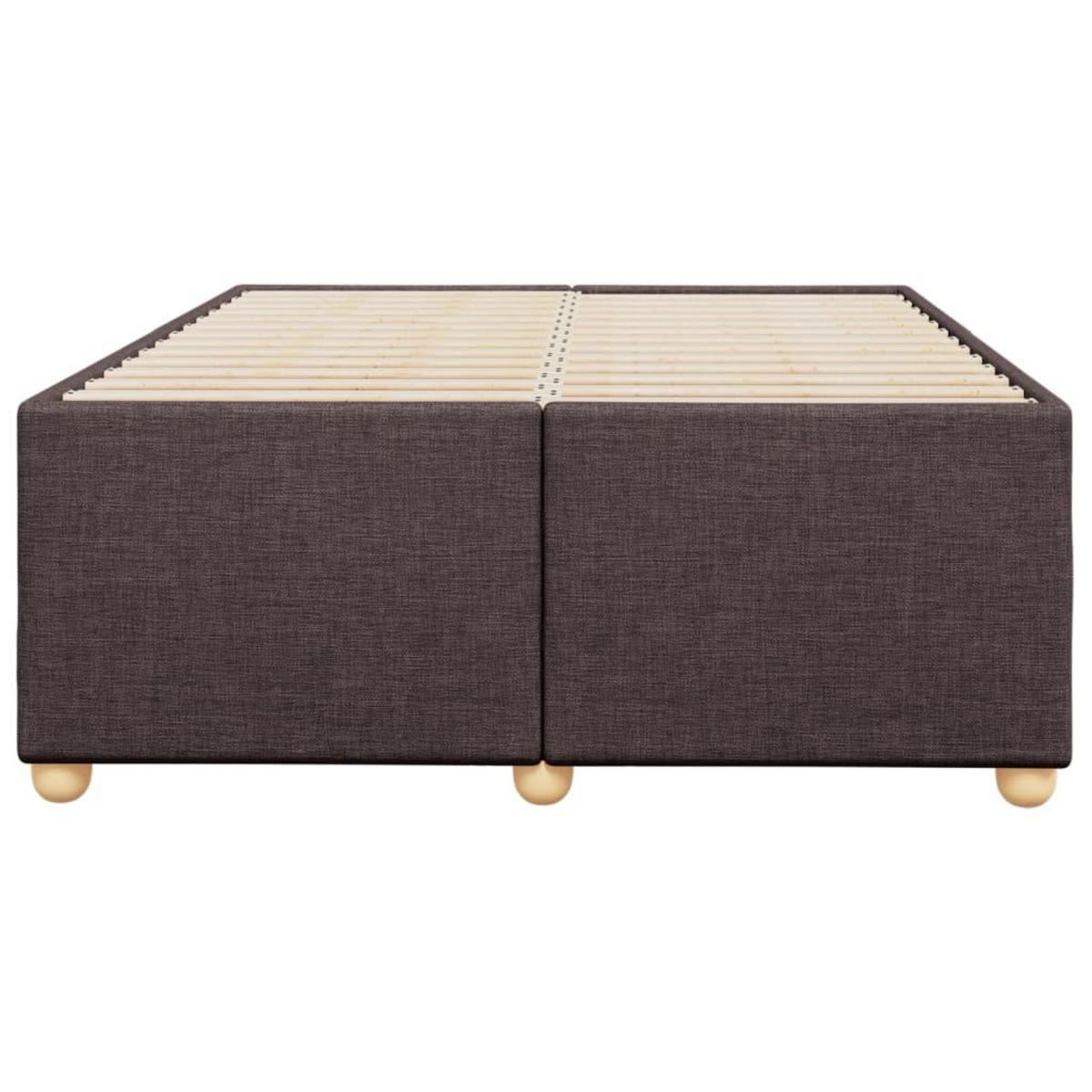 VIDAXL Cadre de lit sans matelas marron fonce 120x190 cm tissu