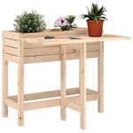VIDAXL Jardiniere avec dessus de table pliable bois de pin massif