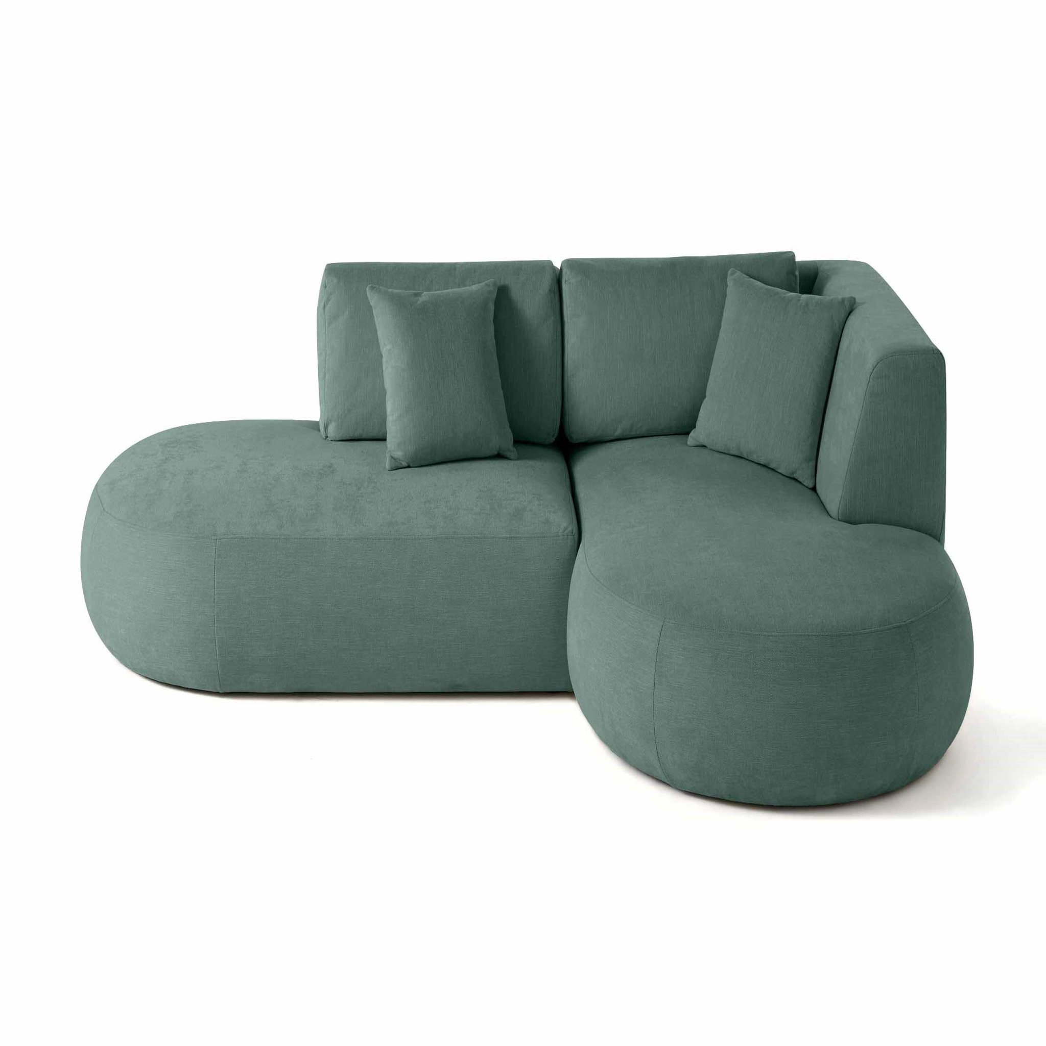 Voir la diapositive 1 : LISA DESIGN Santorini - canapé modulable d'angle droit - 4 places - en tissu texturé