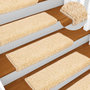 Voir la diapositive 5 : VIDAXL Tapis d'escalier 20 pcs 65x21x4 cm creme