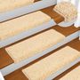 Voir la diapositive 5 : VIDAXL Tapis d'escalier 20 pcs 65x21x4 cm creme