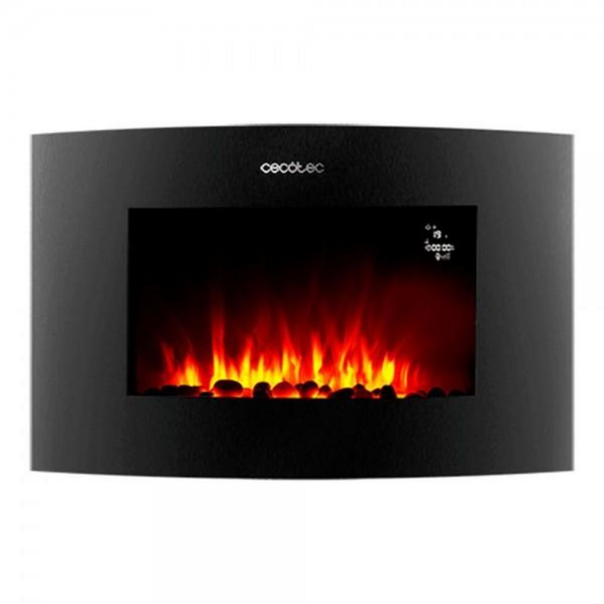 CECOTEC Cheminée murale électrique décorative Cecotec Ready Warm 3550 Curved Flames Connected Noir 1000 - 2000 W