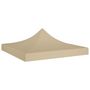 Voir la diapositive 1 : VIDAXL Toit de tente de reception 2x2 m Beige 270 g/m^2