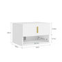 Voir la diapositive 4 : SOBUY Chevet mural blanc avec tiroir et étagère LED 40x30x26cm FBT176-E-W
