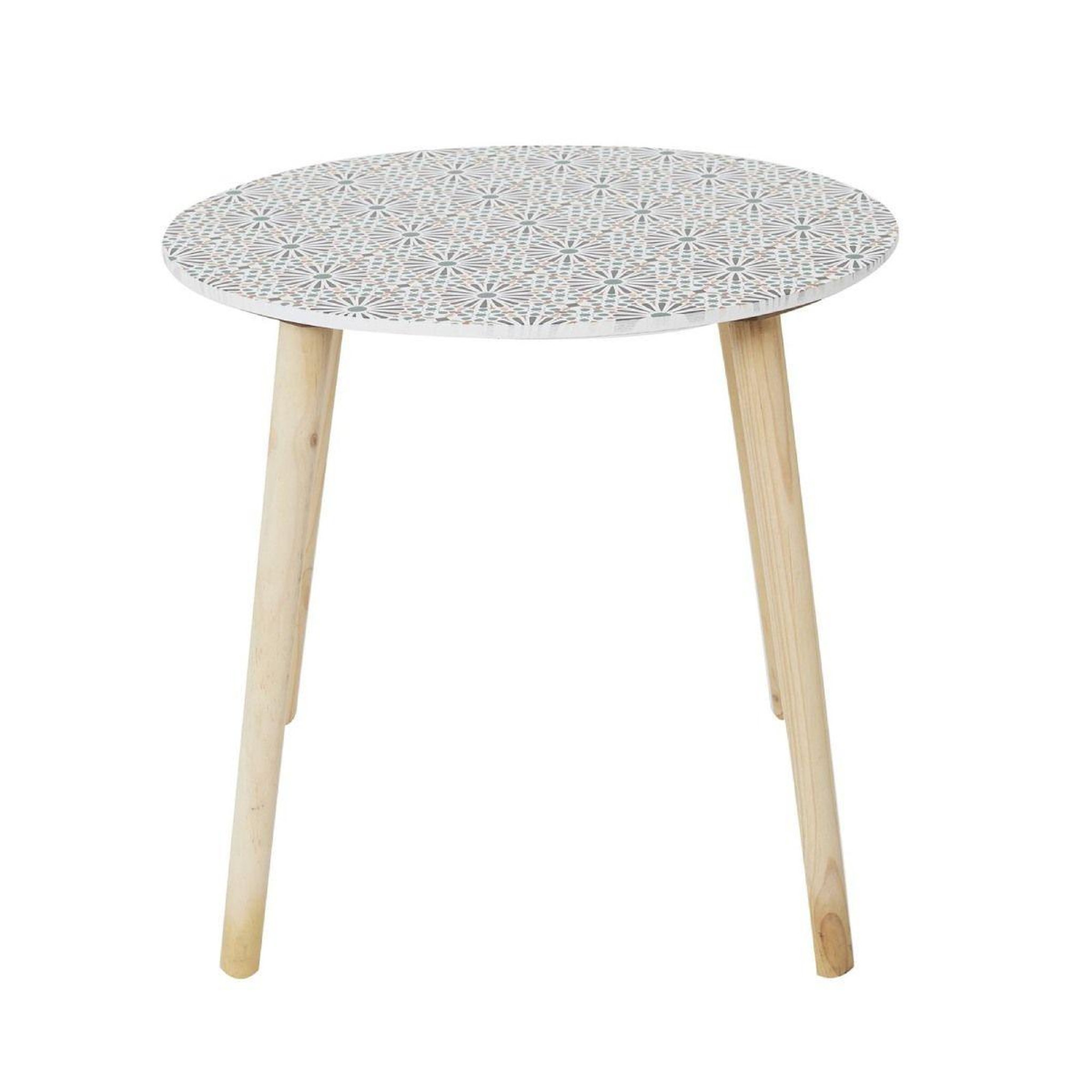 Voir la diapositive 6 : The Home Deco Factory Lot de 2 tables gigognes d'appoint  patio  48cm rouge & noir