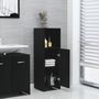 Voir la diapositive 3 : VIDAXL Armoire de salle de bain Noir 30x30x95 cm Bois d'ingenierie