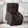 Voir la diapositive 1 : VIDAXL Fauteuil inclinable de massage Marron fonce Tissu