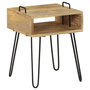 Voir la diapositive 1 : VIDAXL Table de chevet Bois de manguier massif 40x34x47 cm