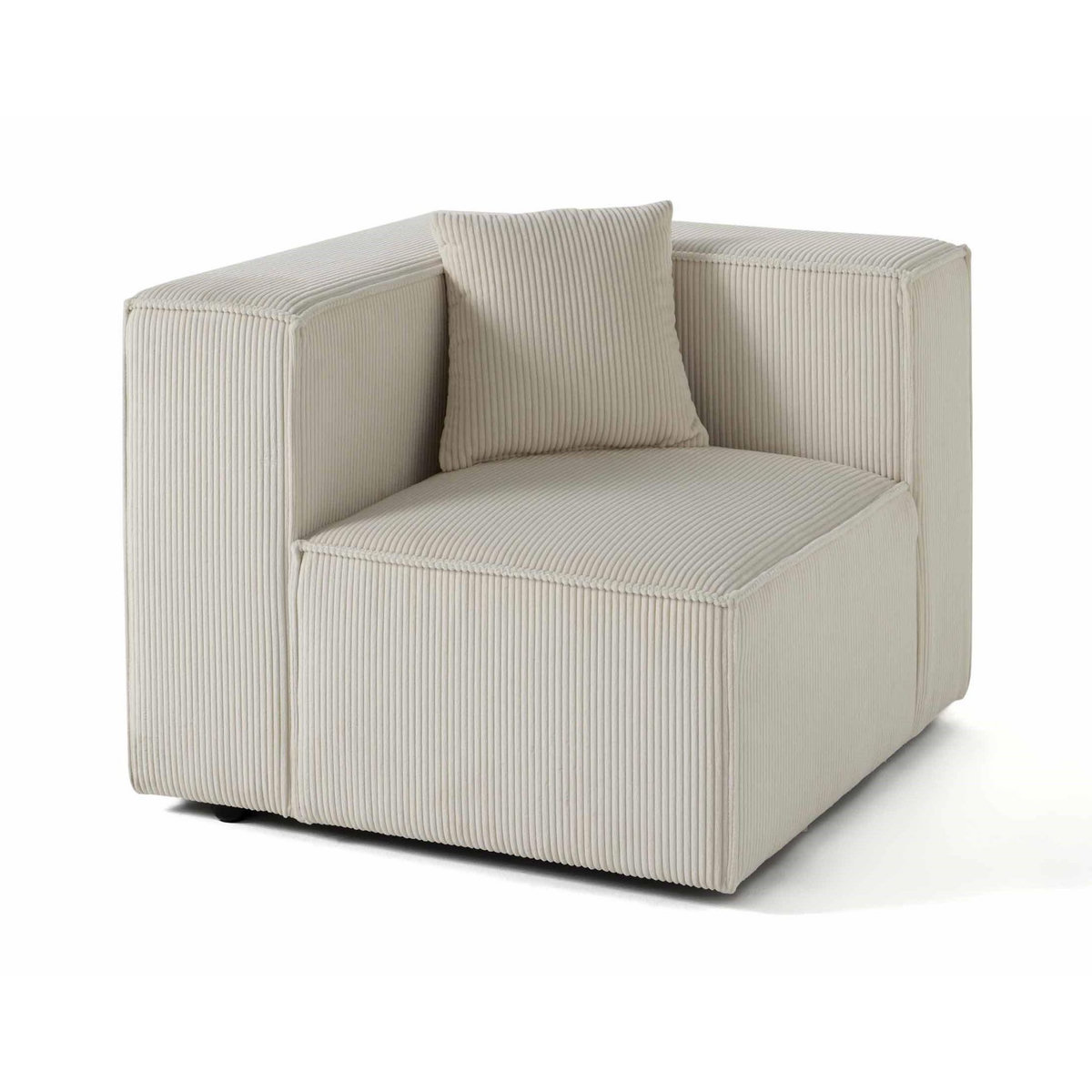 LISA DESIGN Arty - module d'assise gauche - en velours côtelé