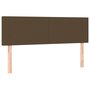 Voir la diapositive 2 : VIDAXL Tetes de lit 2 pcs Marron fonce 72x5x78/88 cm Tissu