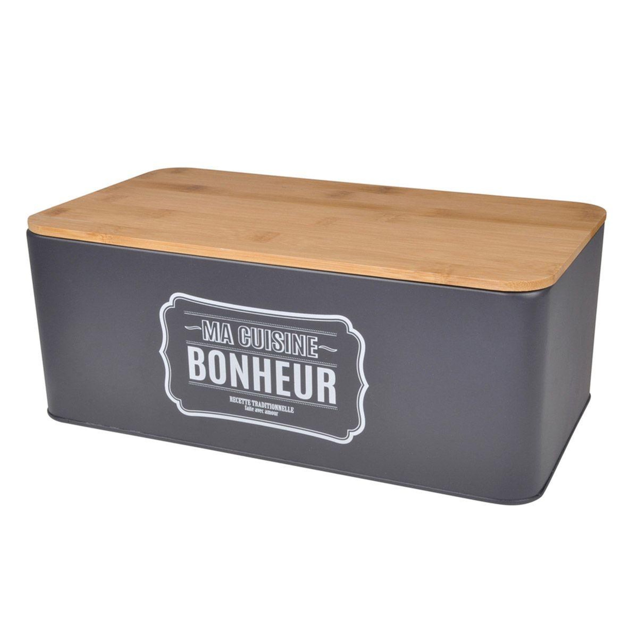 HOMEA Boîte de conservation  vintage  33cm anthracite
