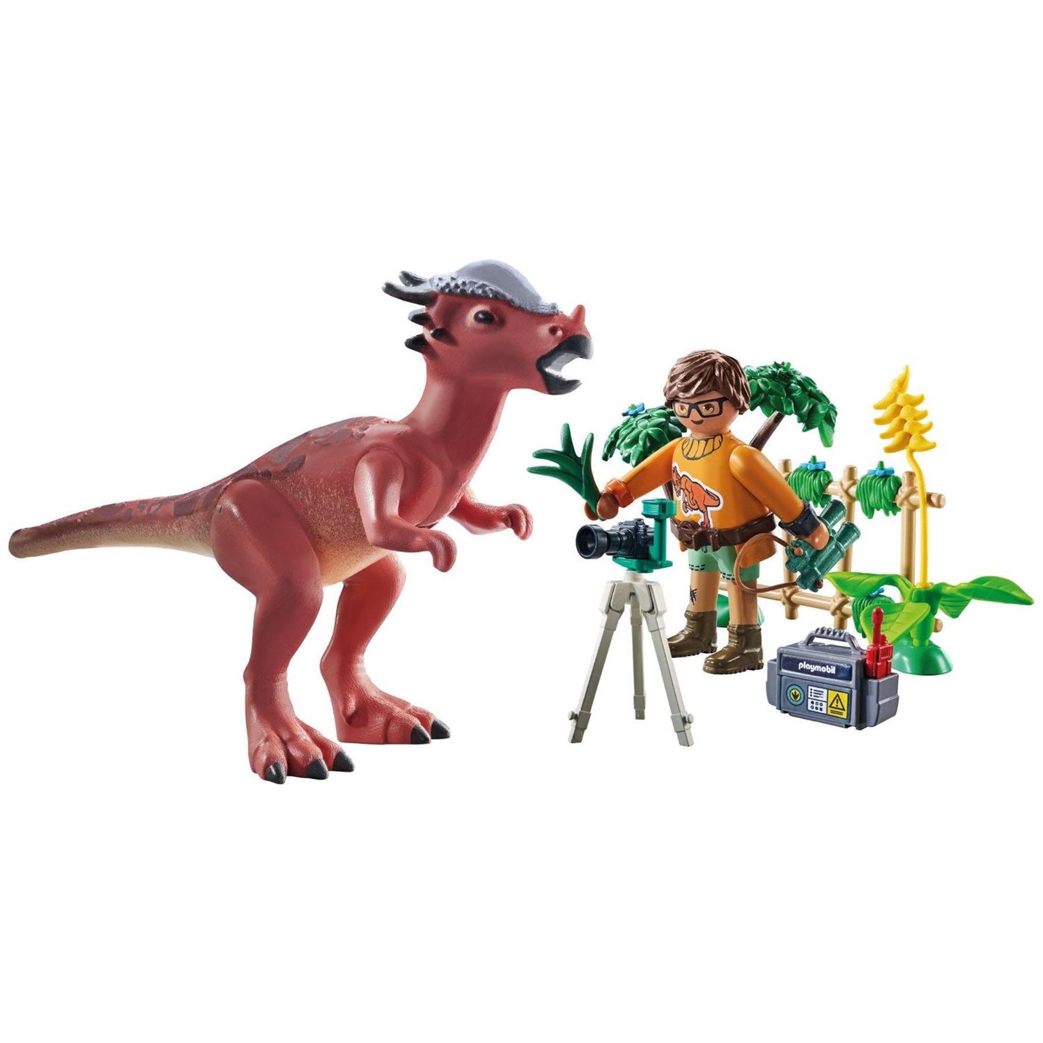 Voir la diapositive 3 : PLAYMOBIL Stygimoloch avec chercheur, matériel d'observation