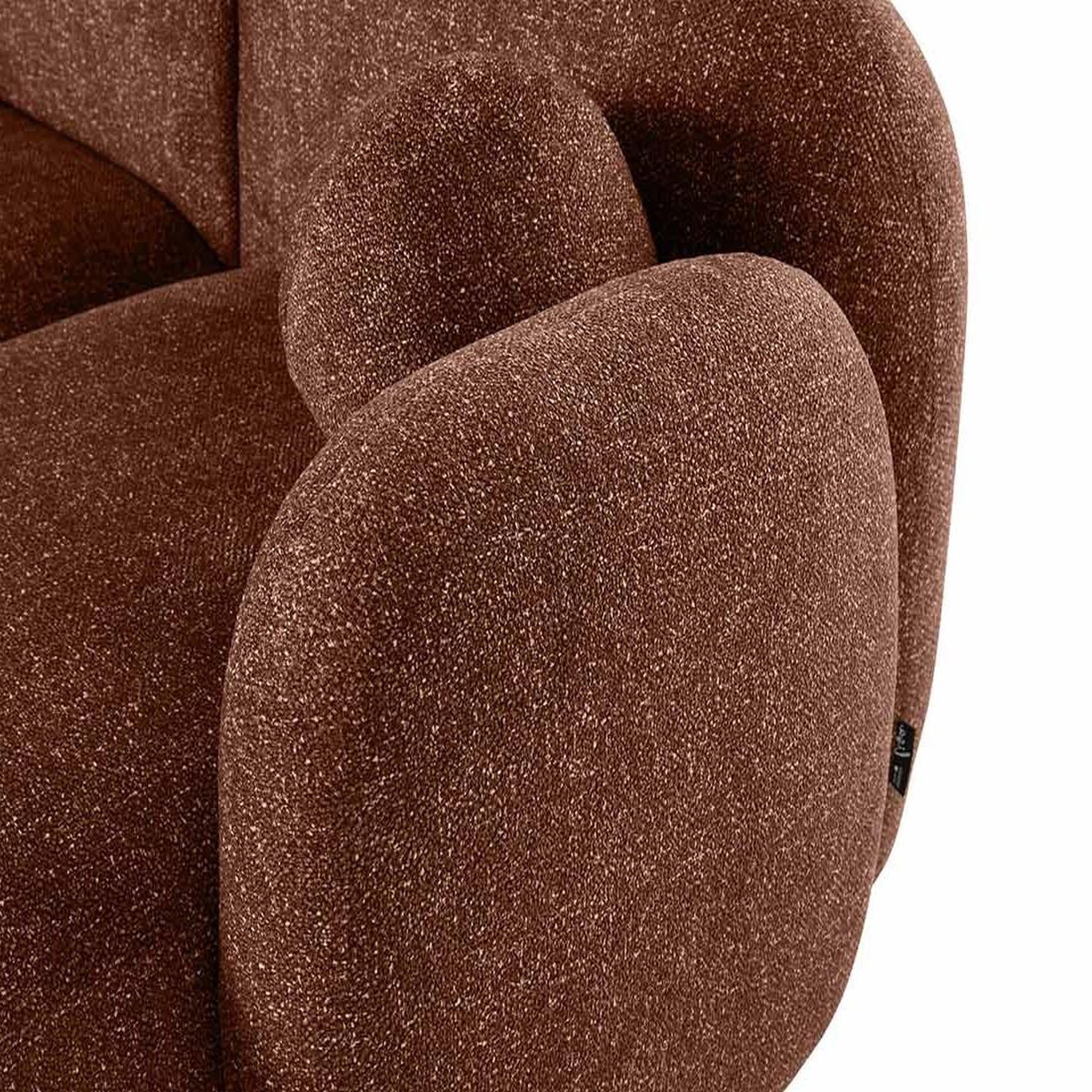 Voir la diapositive 5 : LISA DESIGN Velris - canapé d'angle droit 3 places en tissu moucheté