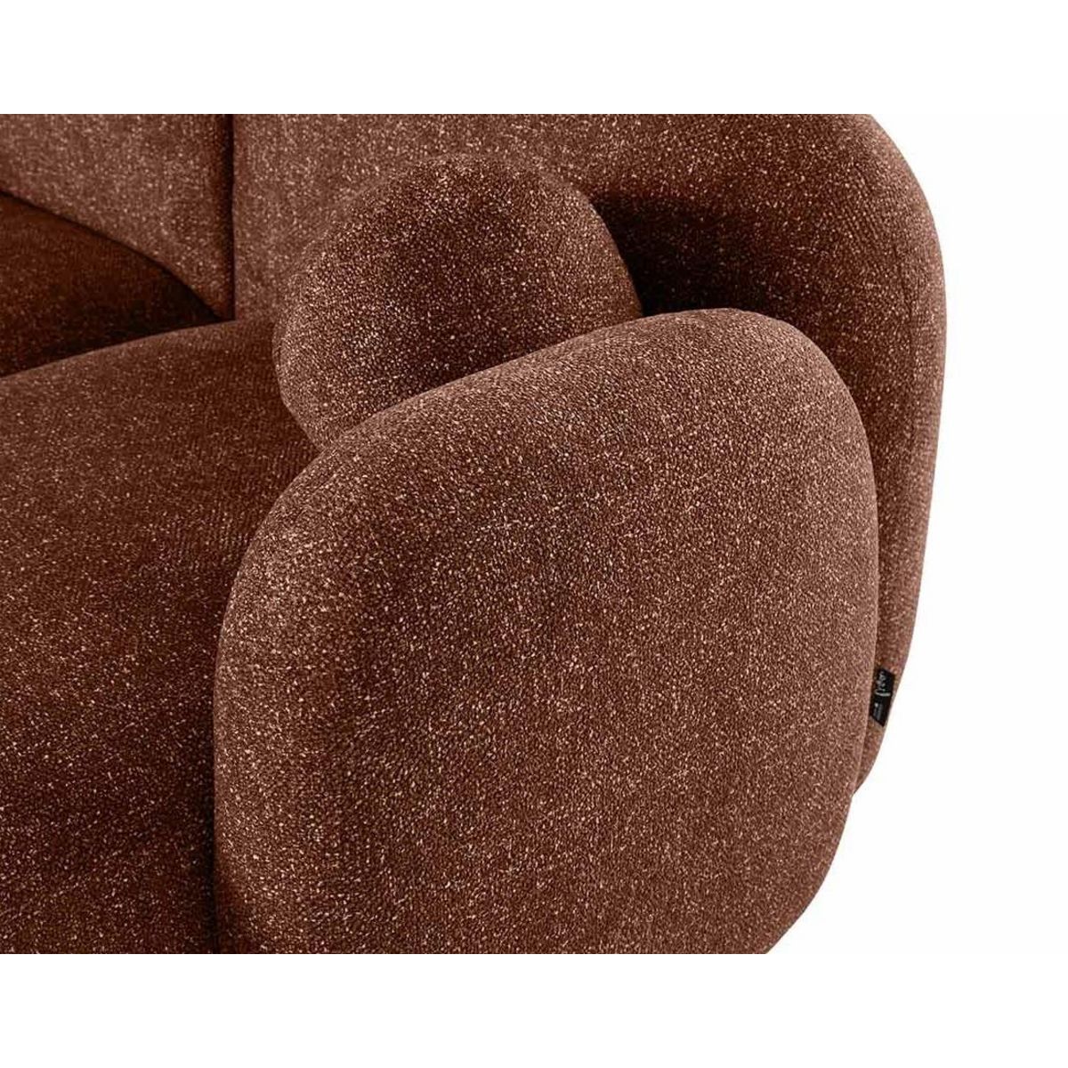 LISA DESIGN Velris - canapé d'angle droit 3 places en tissu moucheté