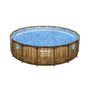 Voir la diapositive 2 : BESTWAY Piscine hors sol ronde Power Steel SwimVista tubulaire motif effet rotin tressé avec hublots 488x122cm  