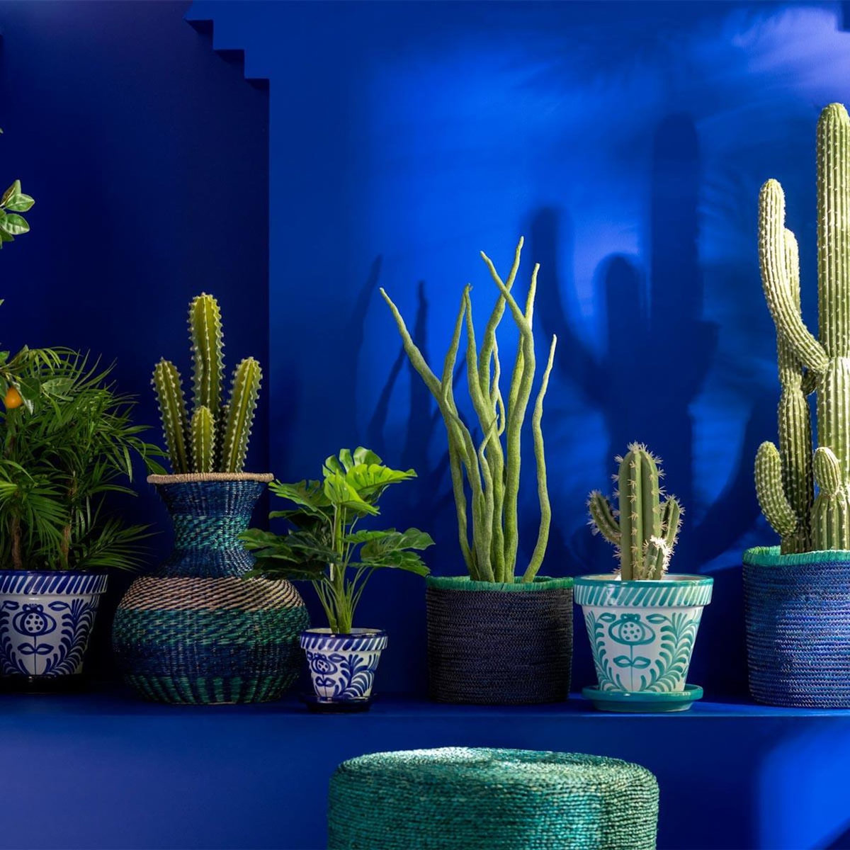 Paris Prix Pot Avec Soucoupe en Céramique  Granada  35cm Bleu Aqua