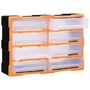 Voir la diapositive 4 : VIDAXL Organisateur multi-tiroirs avec 8 grands tiroirs 52x16x37 cm