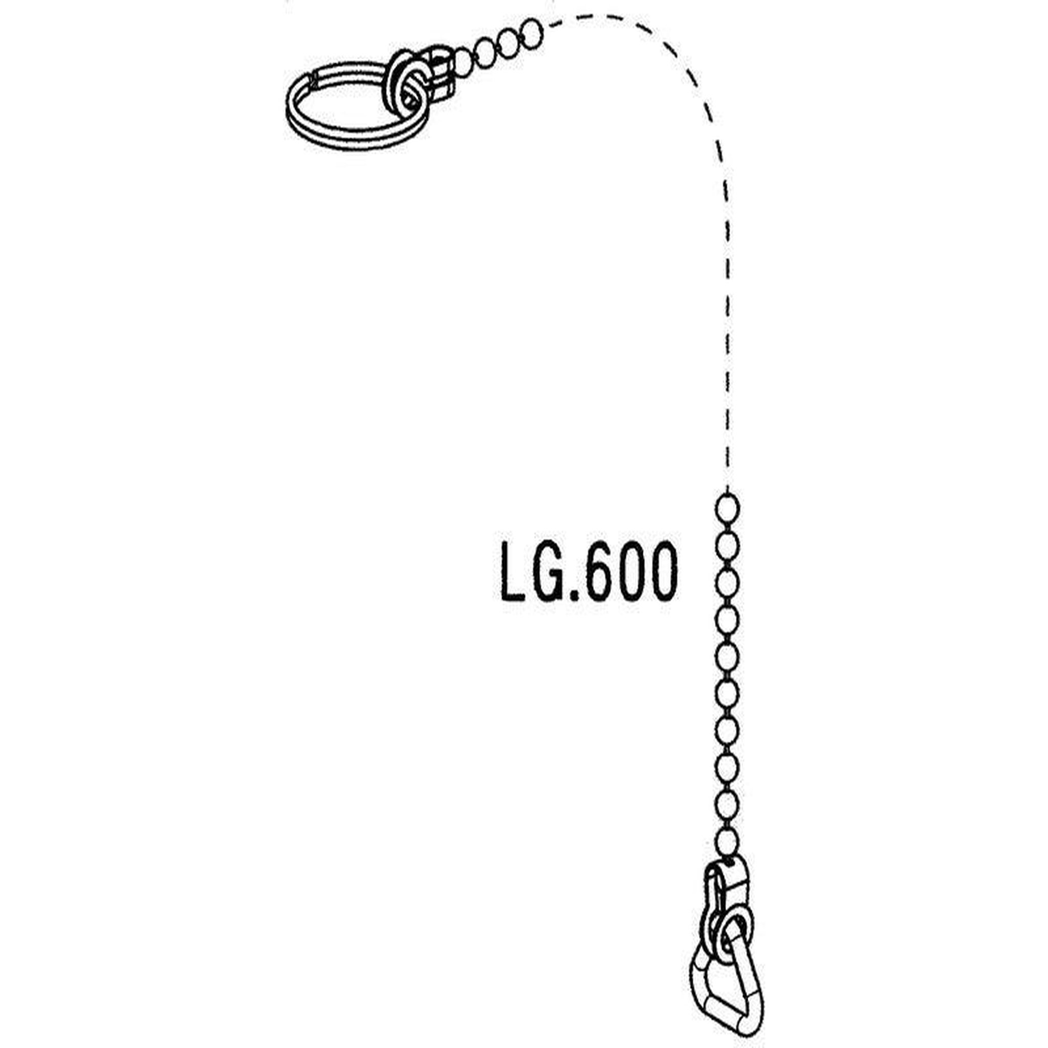 GIRPI Anneau et chaînette pour lavabo, L. 60 cm