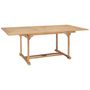 Voir la diapositive 2 : VIDAXL Table de jardin extensible 150-200x100x75 cm Teck solide