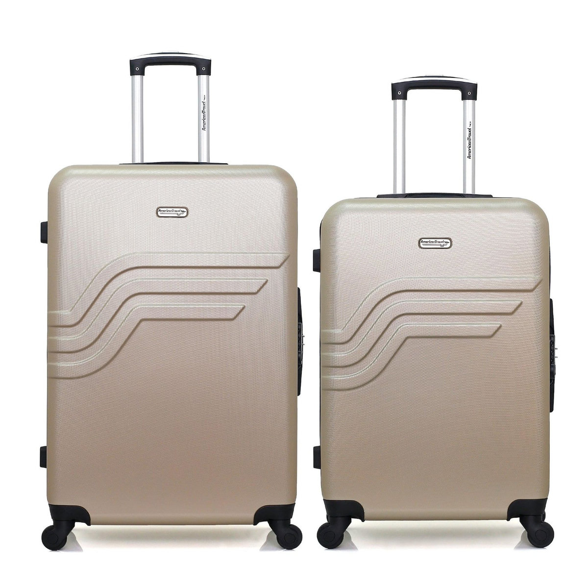 AMERICAN TRAVEL AMERICAN TRAVEL - Lot de 2 - Valise grand format et valise weekend QUEENS