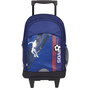 Voir la diapositive 1 : AUCHAN Sac à dos à roulettes bleu Football Player