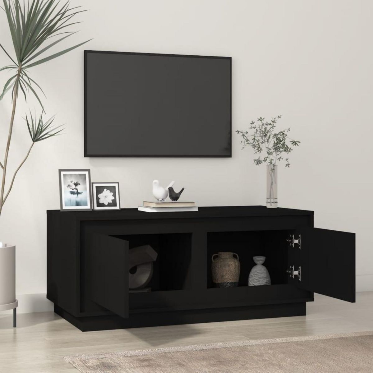 VIDAXL Table basse noir 102x50x44 cm bois d'ingenierie