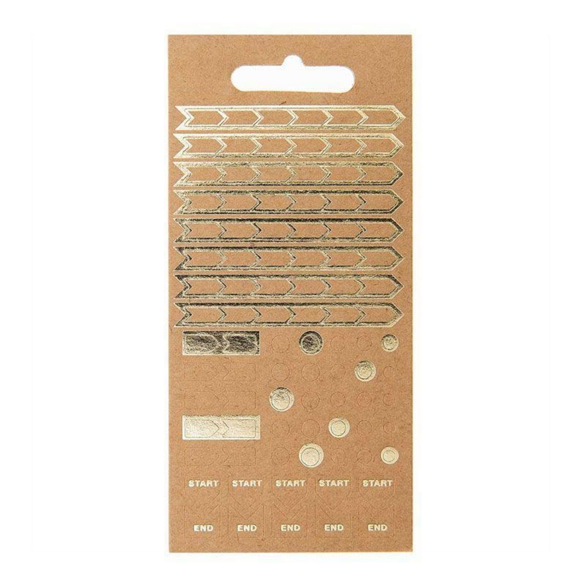 RICO DESIGN 10 feuilles d'autocollants registre papier kraft