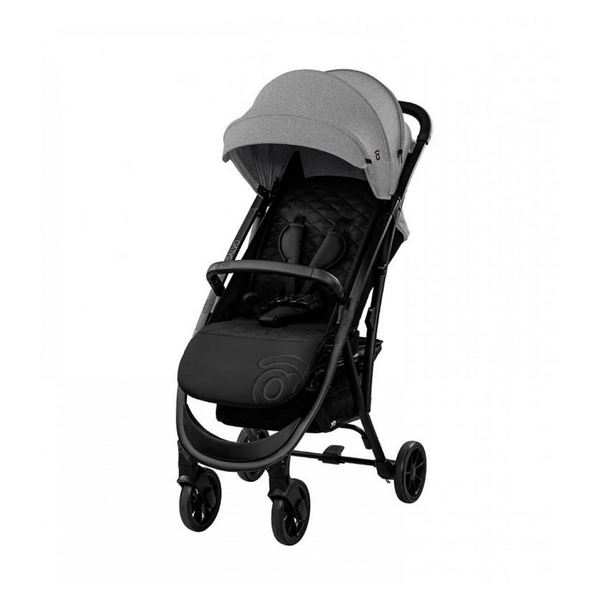 Asalvo Poussette Coton II - Poussette Gris Confortable et Pratique