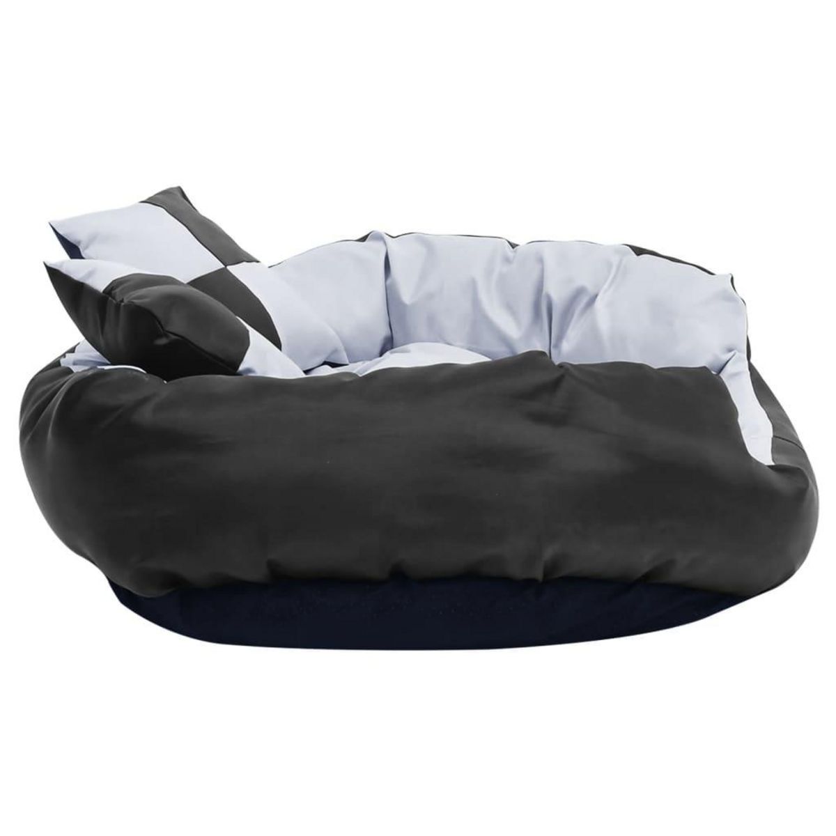 VIDAXL Coussin reversible lavable pour chien Gris et noir 85x70x20 cm