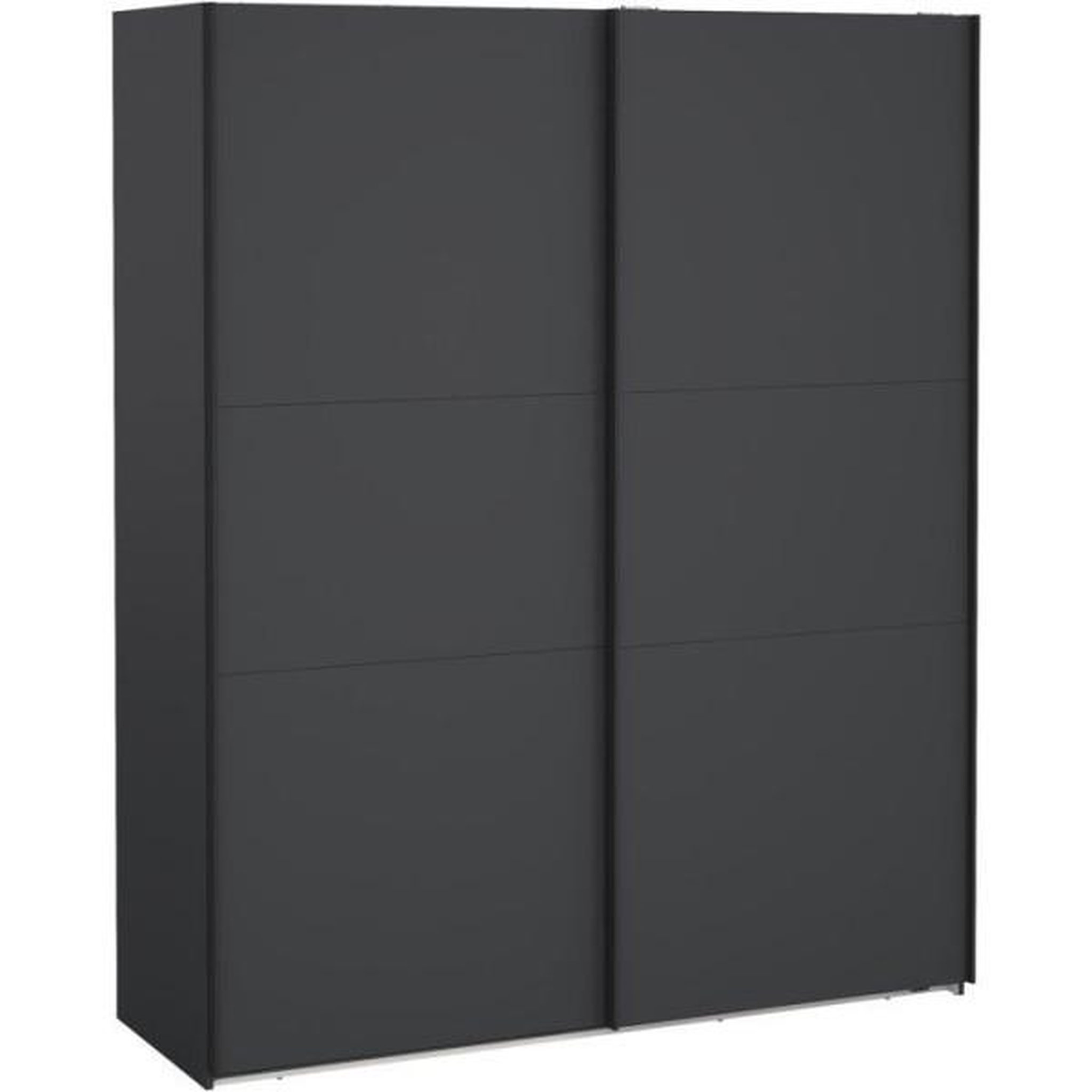Voir la diapositive 3 : MARKET24 Armoire de chambre - como - gris mat - 2 portes coulissantes - 178,5 x 66,6 x 220,4 cm