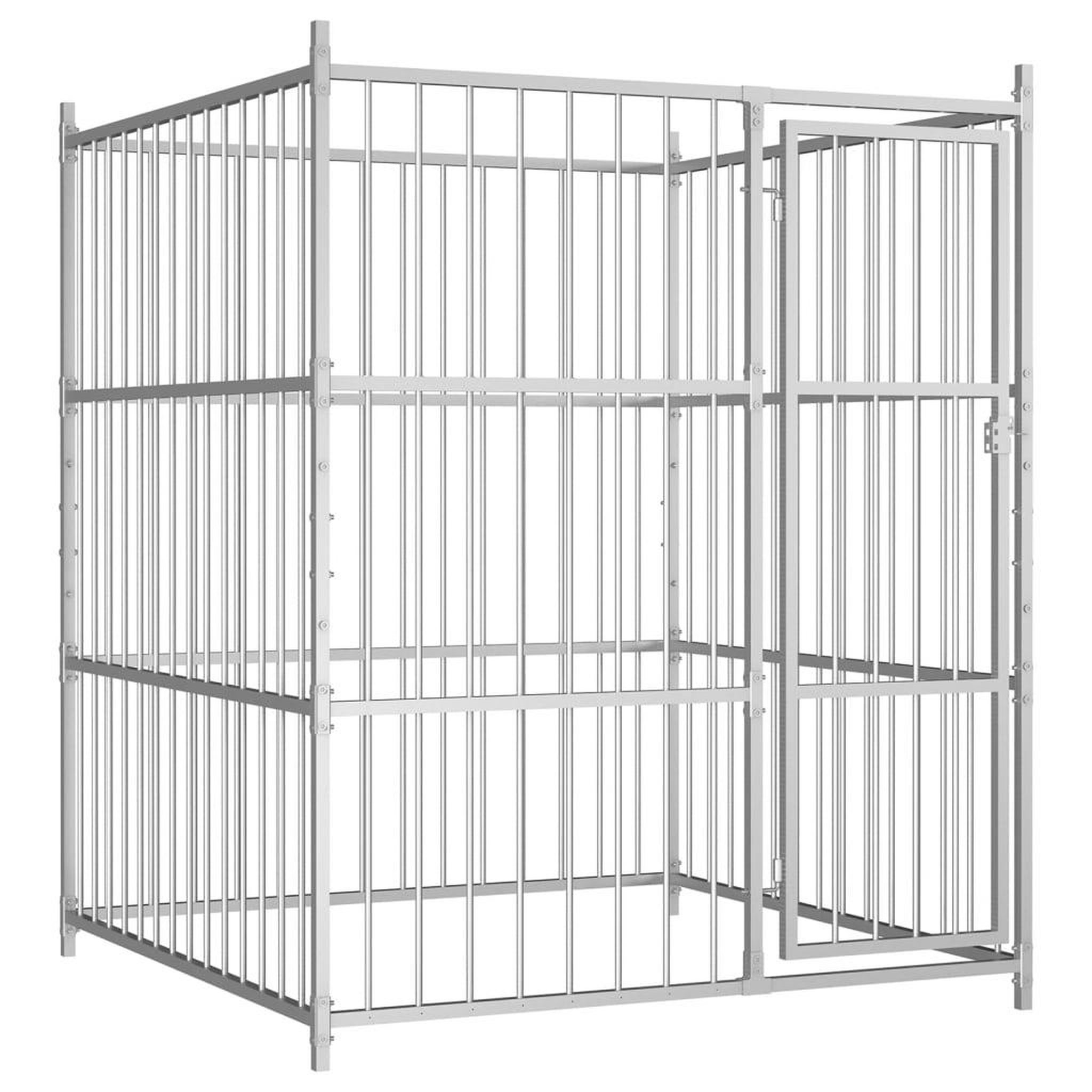 VIDAXL Chenil d'exterieur pour chiens 150 x 150 x 185 cm
