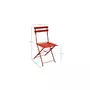 TOILINUX Chaise de jardin pliable en métal Palma - Orange
