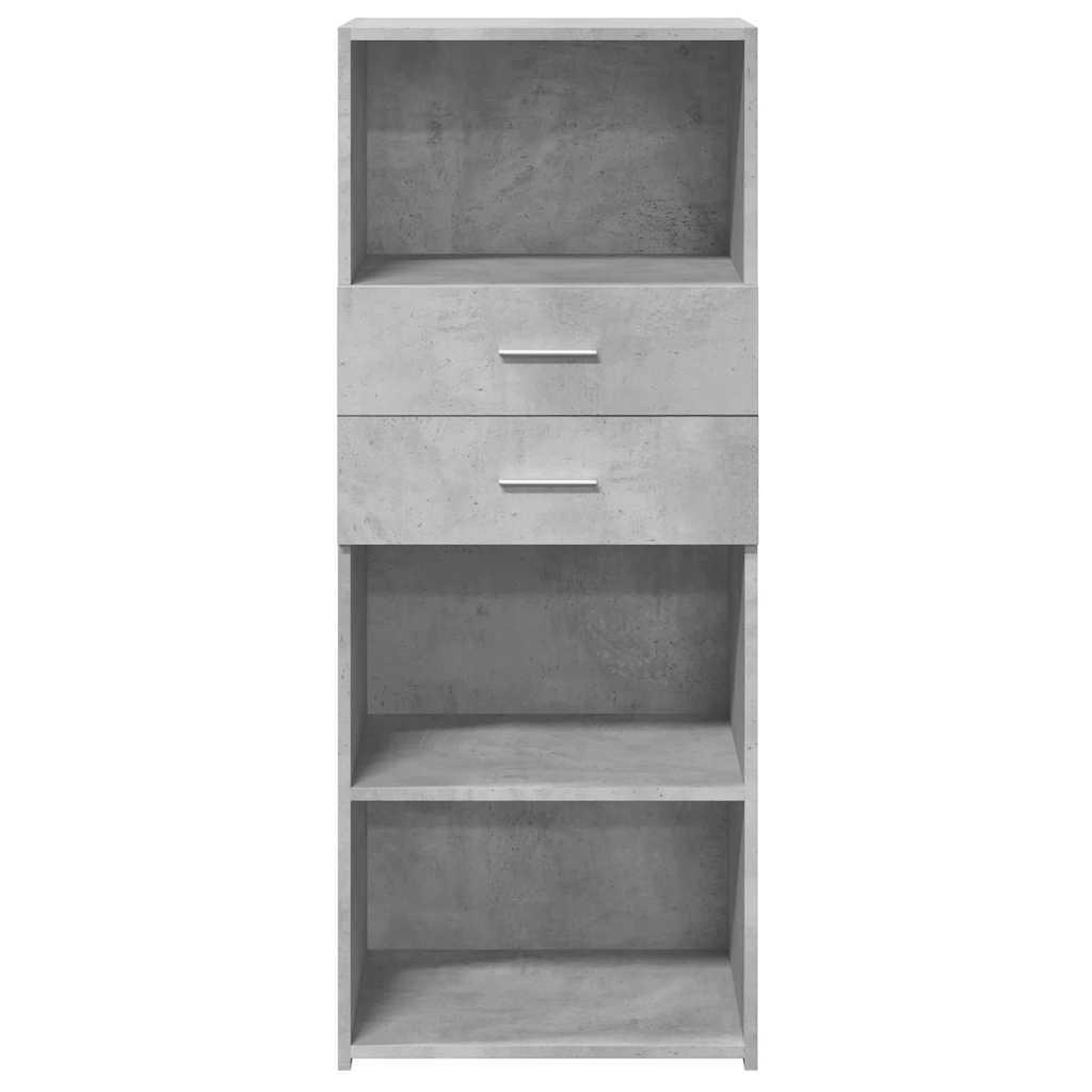 Voir la diapositive 4 : VIDAXL Buffet haut gris beton 50x42,5x124 cm bois d'ingenierie