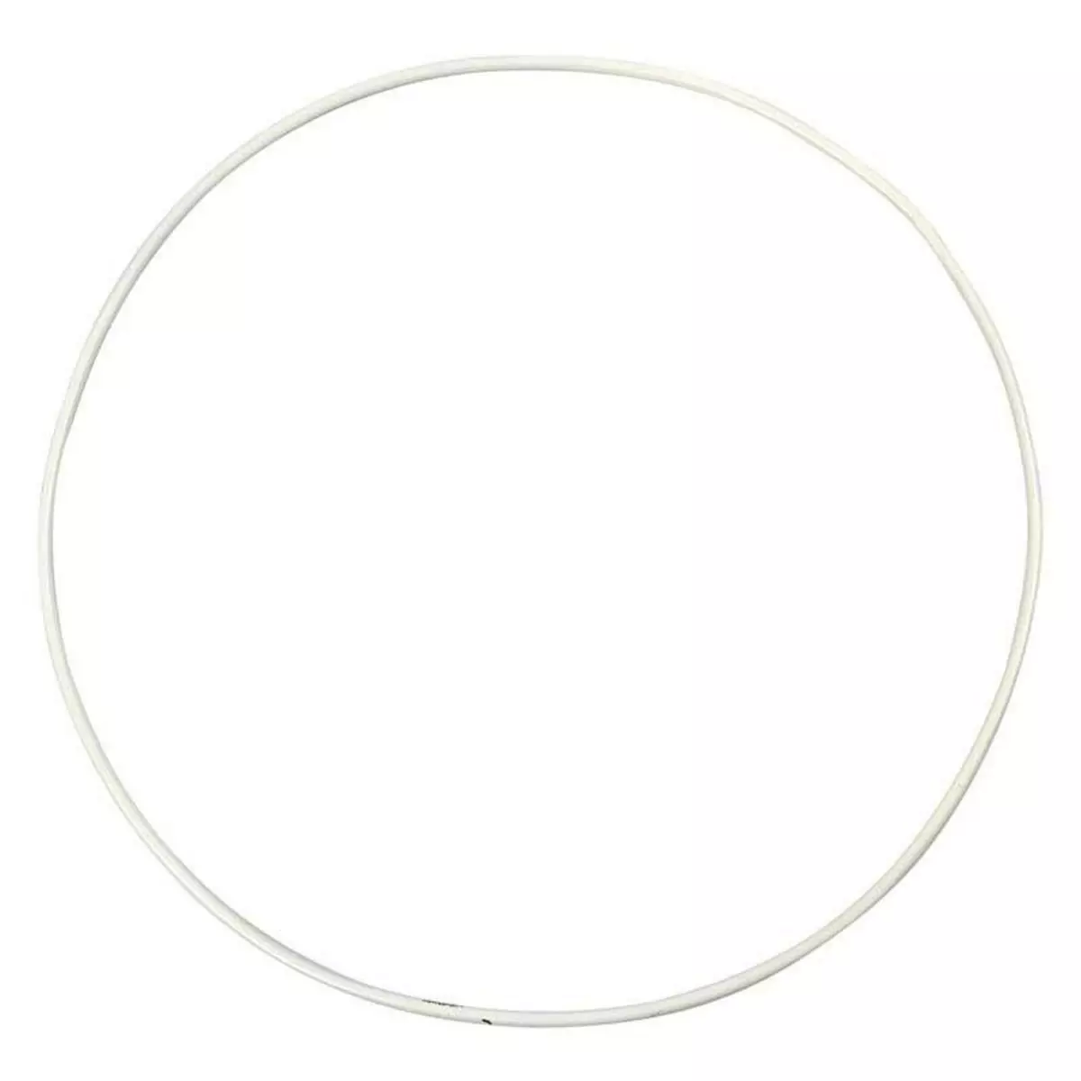  5 cercles en métal blanc - Ø 20 cm