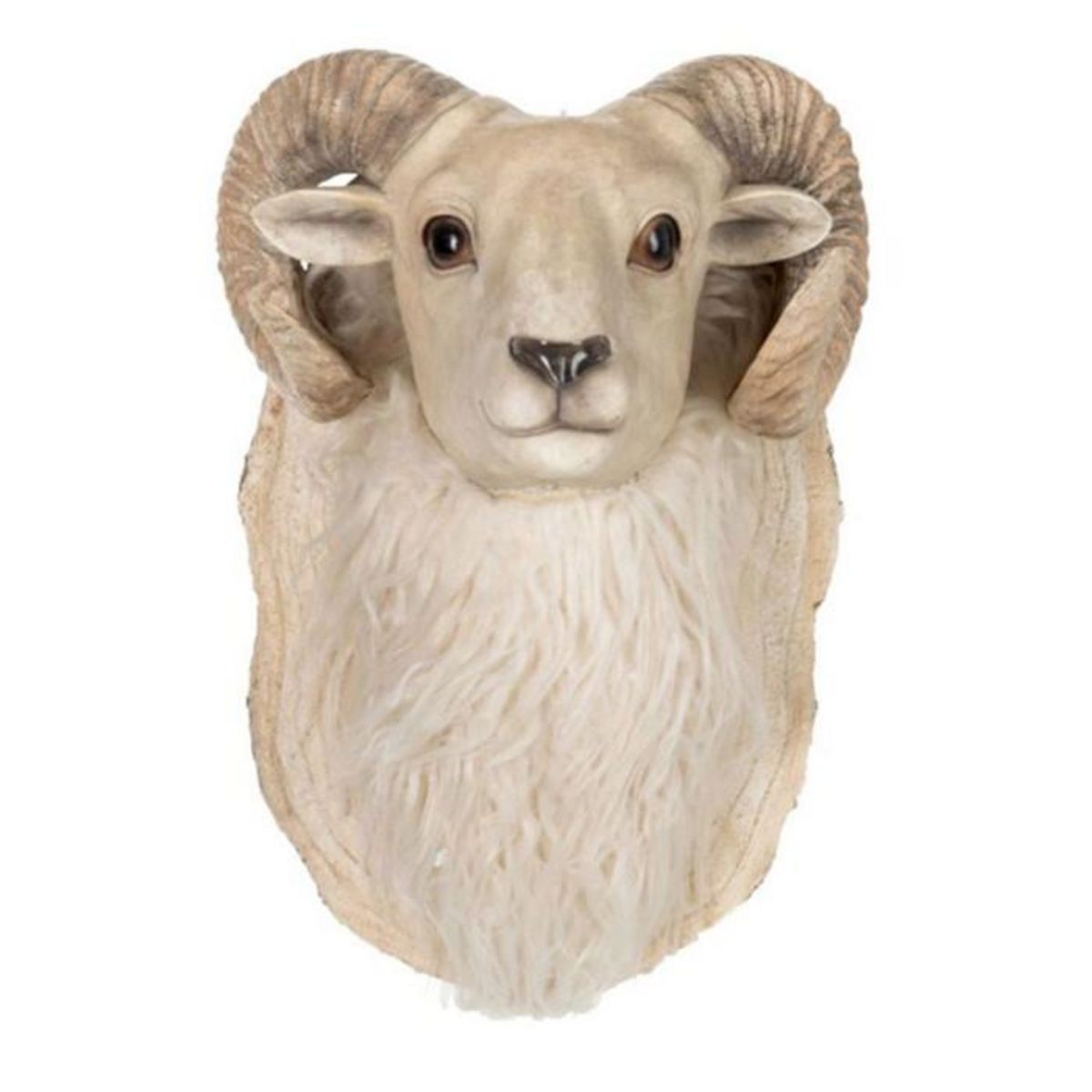 Paris Prix Trophée Mural Design  Tête de Chèvre  36cm Beige