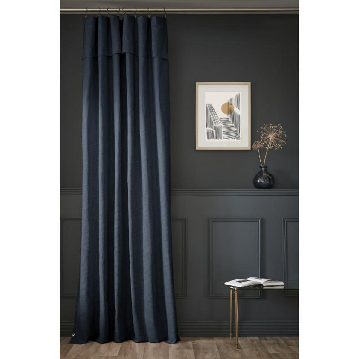 L EFFET PAPILLON Rideau ajustable + 8 anneaux pince  Sixtine  140 x 270 cm -  - 1 Panneau ajustable 140 x 270 cm